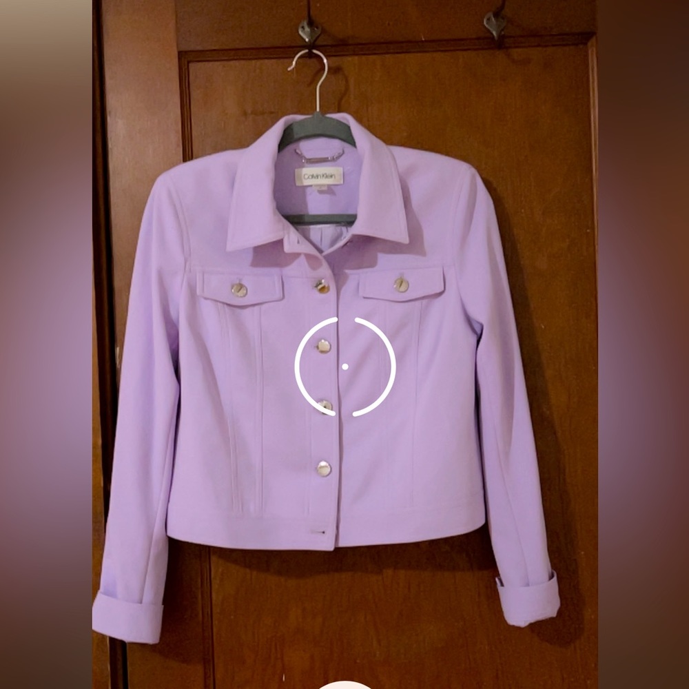 Calvin Klein light lavender cropped jacket sz 6